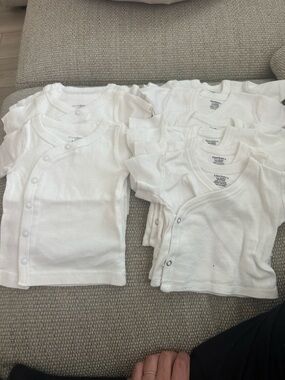 Gerber & Simple Joy White Side-Snap Infant Wrap Tee